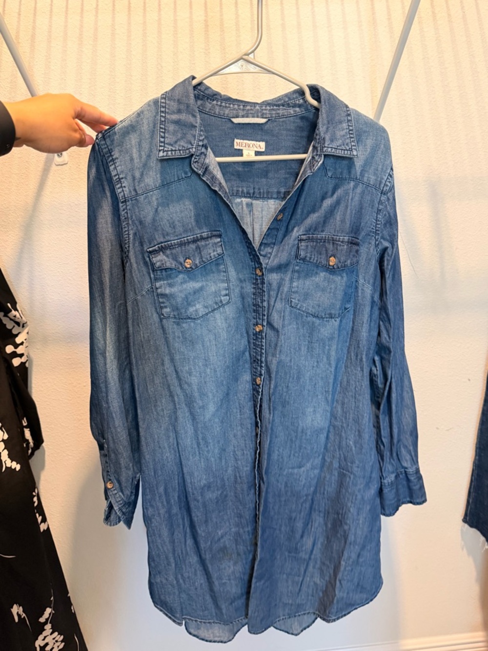 Merona Light Blue Denim Shirt Dress